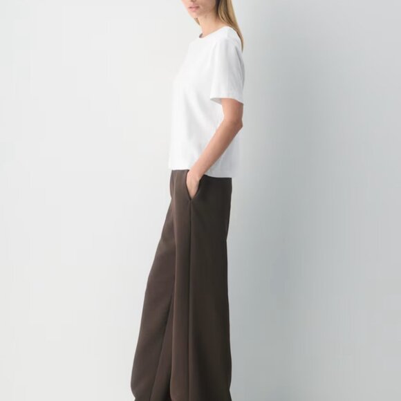 NWT Aritzia WILFRED The Lodge Pant - Crepette Rich Mocha Brown XL - Picture 5 of 8